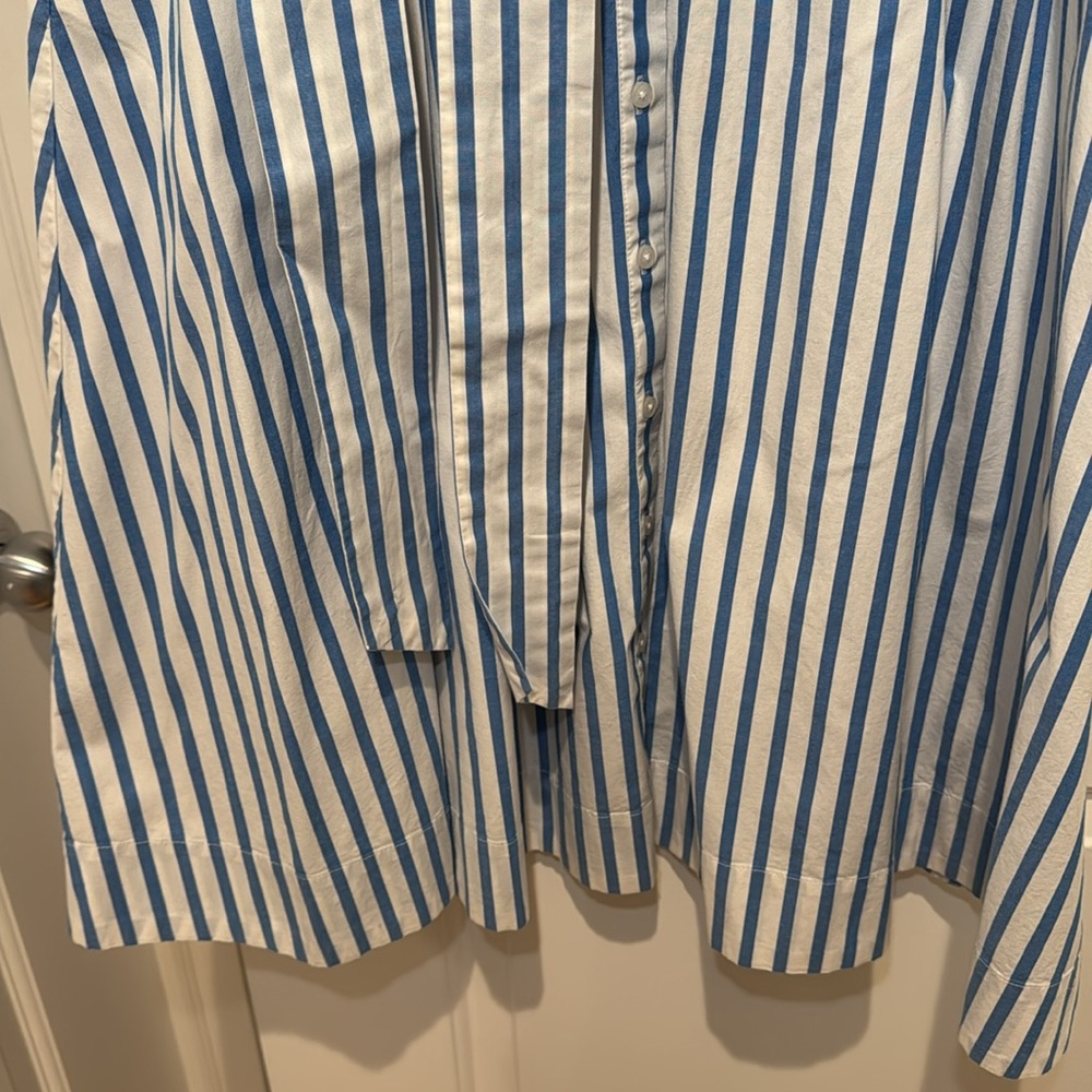 Boden Blue and White Striped Button-Up Dress - Picture 6 of 9